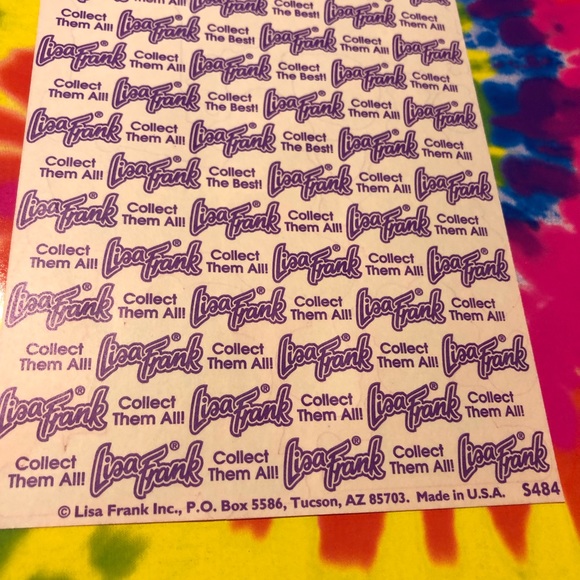 Lisa Frank Christmas Sticker Sheet - Picture 3 of 3